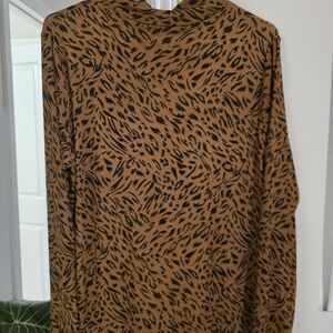 A New Day Animal Print Top in Brown and Black